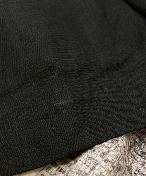 Yohji Yamamoto pour homme（ヨウジヤマモト プールオム）Yohji Yamamoto pour homme (ヨウジヤマモト プールオム) 22SS LINEN NEWSPAPER CAMBRICK PRINT JACKET/リネン製新聞柄カンブリックプリントジャケット ブラック サイズ:3の古着・服飾アイテム