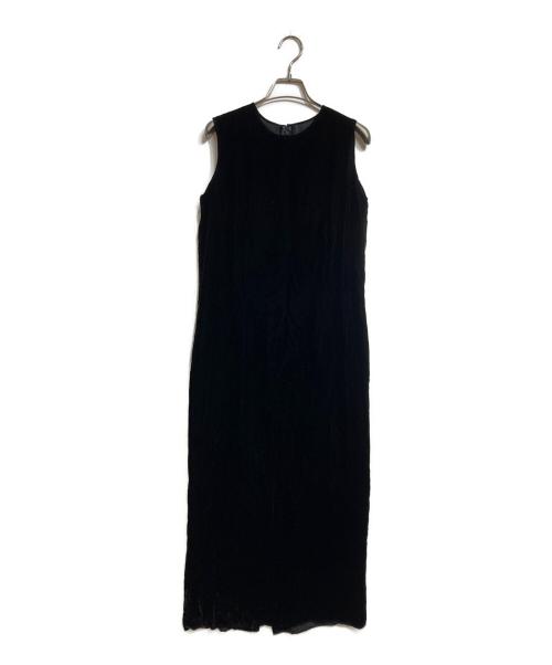 COMME des GARCONS（コムデギャルソン）COMME des GARCONS (コムデギャルソン) ベロアノースリーブワンピース ブラック サイズ:Mの古着・服飾アイテム
