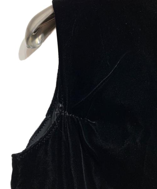 COMME des GARCONS（コムデギャルソン）COMME des GARCONS (コムデギャルソン) ベロアノースリーブワンピース ブラック サイズ:Mの古着・服飾アイテム