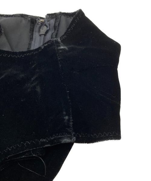 COMME des GARCONS（コムデギャルソン）COMME des GARCONS (コムデギャルソン) ベロアノースリーブワンピース ブラック サイズ:Mの古着・服飾アイテム