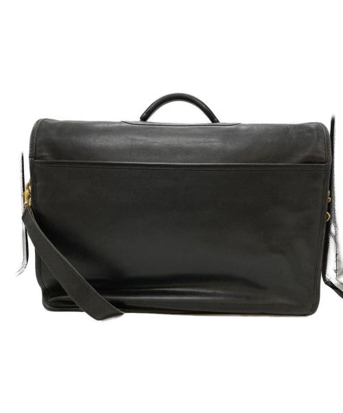 COACH（コーチ）COACH (コーチ) ターンロックレザーフラップショルダーバッグ ブラックの古着・服飾アイテム