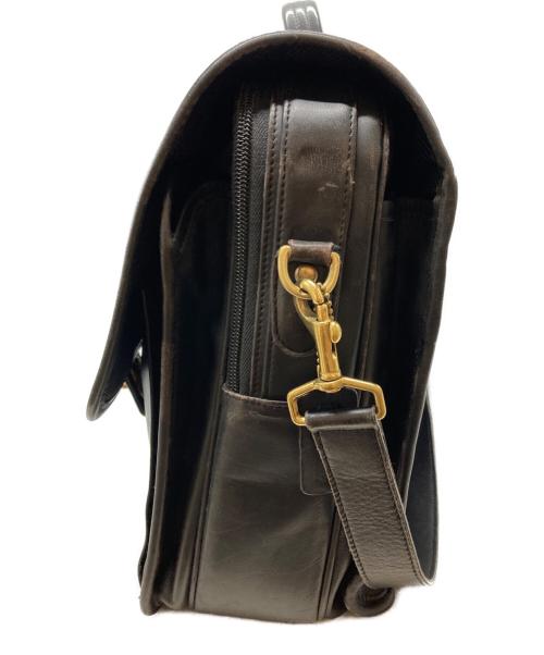COACH（コーチ）COACH (コーチ) ターンロックレザーフラップショルダーバッグ ブラックの古着・服飾アイテム