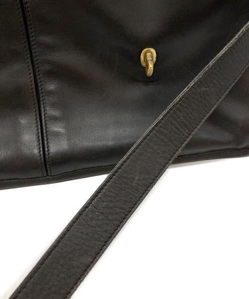 COACH（コーチ）COACH (コーチ) ターンロックレザーフラップショルダーバッグ ブラックの古着・服飾アイテム