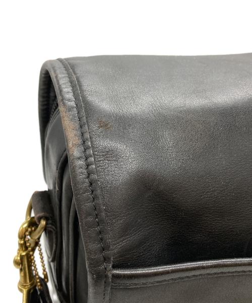COACH（コーチ）COACH (コーチ) ターンロックレザーフラップショルダーバッグ ブラックの古着・服飾アイテム