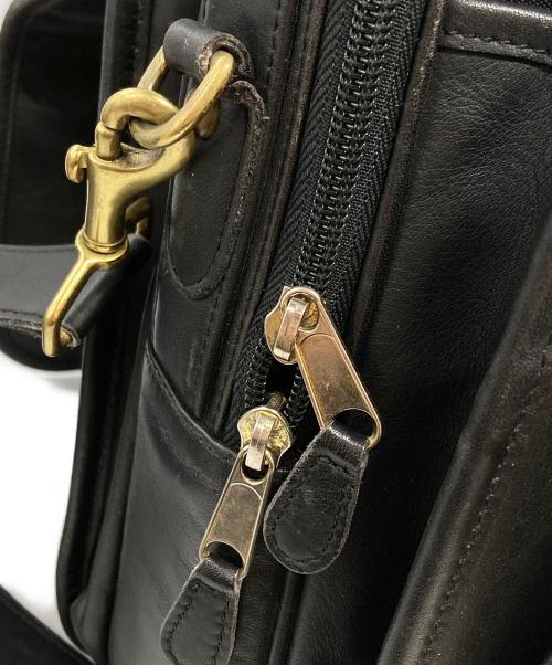 COACH（コーチ）COACH (コーチ) ターンロックレザーフラップショルダーバッグ ブラックの古着・服飾アイテム
