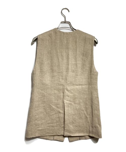 BABYLONE（バビロン）BABYLONE (バビロン) クレープリネンジレ/Crepe linen vest ベージュ サイズ:Fの古着・服飾アイテム