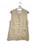 BABYLONE（バビロン）の古着「クレープリネンジレ/Crepe linen vest」｜ベージュ