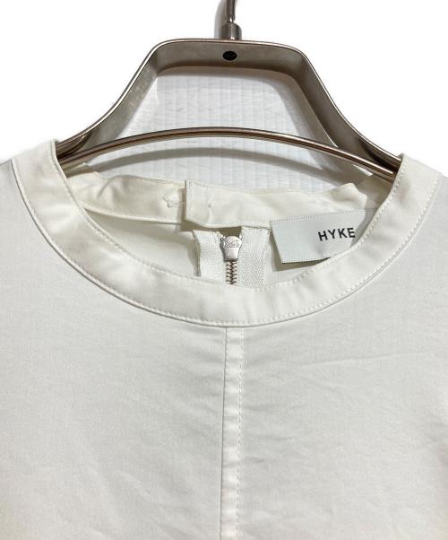 HYKE（ハイク）HYKE (ハイク) T/C PLEATED SHIRT DRESS/プリーツシャツドレス ホワイト サイズ:1の古着・服飾アイテム