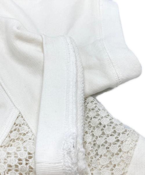 sea NEW YORK（シー ニューヨーク）sea NEW YORK (シー ニューヨーク) スウェット地フリルカットソー/Ruffled sweatshirt-style top ホワイト サイズ:Mの古着・服飾アイテム