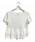 sea NEW YORK（シー ニューヨーク）の古着「スウェット地フリルカットソー/Ruffled sweatshirt-style top」｜ホワイト