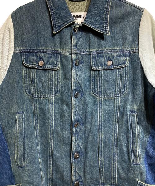 MM6 Maison Margiela（エムエムシックスメゾンマルジェラ）MM6 Maison Margiela (エムエムシックスメゾンマルジェラ) 再構築デニムジャケット/Denim Jacket インディゴ サイズ:38の古着・服飾アイテム