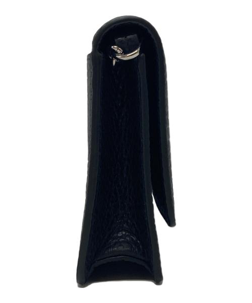 Maison Margiela（メゾンマルジェラ）Maison Margiela (メゾンマルジェラ) グレインレザー 4ステッチ チェーン ロングウォレット/Grain leather 4-stitch chain long wallet ブラックの古着・服飾アイテム