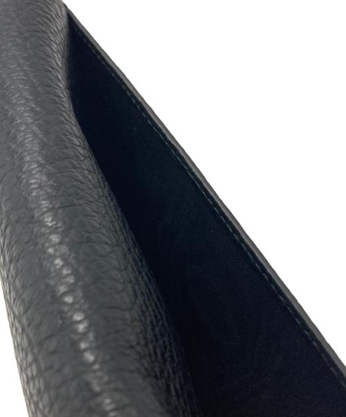 Maison Margiela（メゾンマルジェラ）Maison Margiela (メゾンマルジェラ) グレインレザー 4ステッチ チェーン ロングウォレット/Grain leather 4-stitch chain long wallet ブラックの古着・服飾アイテム