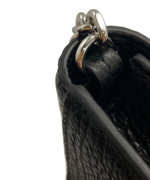 Maison Margiela（メゾンマルジェラ）Maison Margiela (メゾンマルジェラ) グレインレザー 4ステッチ チェーン ロングウォレット/Grain leather 4-stitch chain long wallet ブラックの古着・服飾アイテム