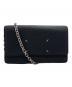 Maison Margiela（メゾンマルジェラ）の古着「グレインレザー 4ステッチ チェーン ロングウォレット/Grain leather 4-stitch chain long wallet」｜ブラック