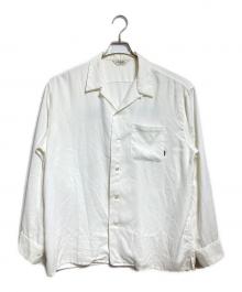 CALEE（キャリー）の古着「レーヨン混オープンカラーシャツ/Rayon-blend open-collar shirt」｜ホワイト