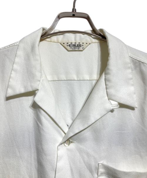 CALEE（キャリー）CALEE (キャリー) レーヨン混オープンカラーシャツ/Rayon-blend open-collar shirt ホワイト サイズ:Lの古着・服飾アイテム