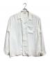 CALEE（キャリー）の古着「レーヨン混オープンカラーシャツ/Rayon-blend open-collar shirt」｜ホワイト