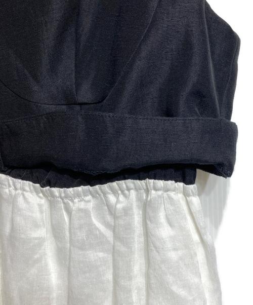 Sandro（サンドロ）Sandro (サンドロ) Odette Two-Tone Short Dress ブラック×ホワイト サイズ:40の古着・服飾アイテム
