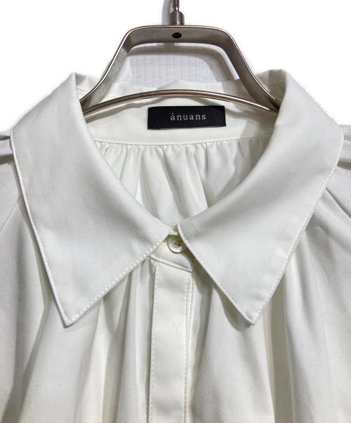 anuans（アニュアンス）anuans (アニュアンス) Anniv.テントラインブラウス/Tent Line Blouse ホワイト サイズ:Fの古着・服飾アイテム