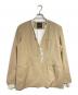 anuans（アニュアンス）の古着「レーストリムノーカラージャケット/Lace-trimmed collarless jacket」｜ベージュ