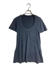 MIU MIU（ミュウミュウ）の古着「デザインカットソー/Designer cut-and-sew top」｜ネイビー