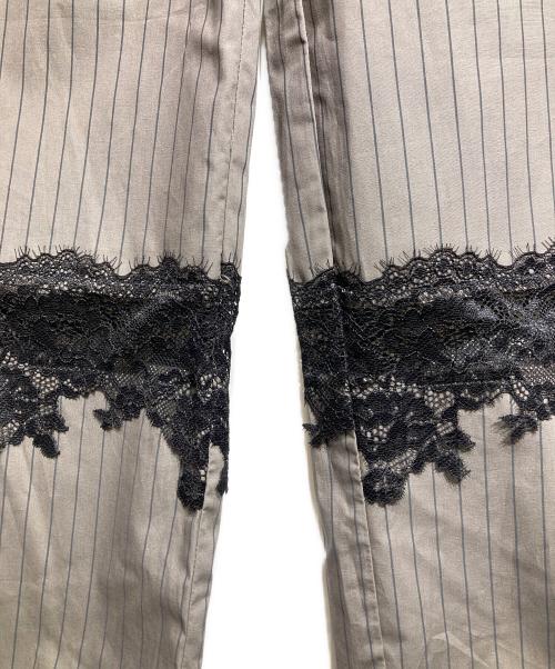 Sea Room lynn（シールームリン）Sea Room lynn (シールームリン) Laceドッキングスカラップrelaxパンツ グレー サイズ:Mの古着・服飾アイテム