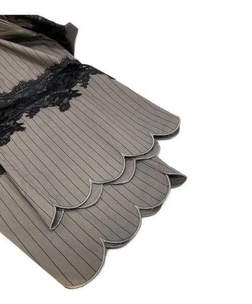 Sea Room lynn（シールームリン）Sea Room lynn (シールームリン) Laceドッキングスカラップrelaxパンツ グレー サイズ:Mの古着・服飾アイテム
