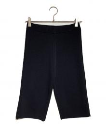 Ameri（アメリ）の古着「SIDE LACE LIKE KNIT BIKER PANTS/サイドレースライクニットベイカーパンツ」｜ブラック