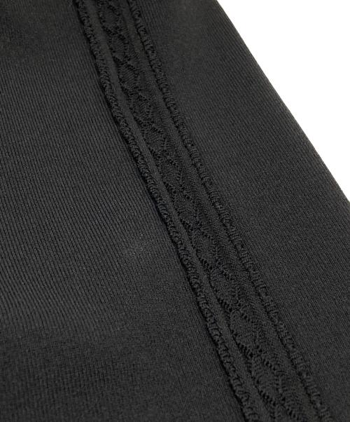 Ameri（アメリ）Ameri (アメリ) SIDE LACE LIKE KNIT BIKER PANTS/サイドレースライクニットベイカーパンツ ブラック サイズ:Mの古着・服飾アイテム