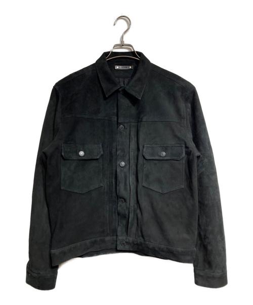 MINEDENIM（マインデニム）MINEDENIM (マインデニム) Sheep Suede Trucker JKT ブラック サイズ:2の古着・服飾アイテム