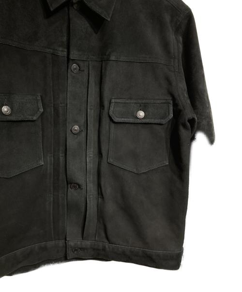 MINEDENIM（マインデニム）MINEDENIM (マインデニム) Sheep Suede Trucker JKT ブラック サイズ:2の古着・服飾アイテム