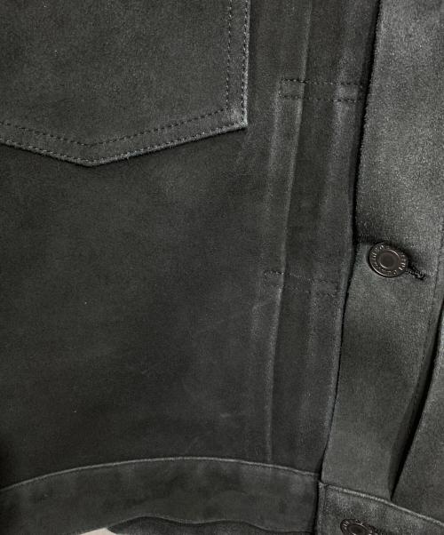 MINEDENIM（マインデニム）MINEDENIM (マインデニム) Sheep Suede Trucker JKT ブラック サイズ:2の古着・服飾アイテム