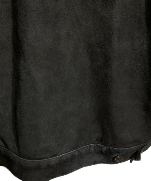 MINEDENIM（マインデニム）MINEDENIM (マインデニム) Sheep Suede Trucker JKT ブラック サイズ:2の古着・服飾アイテム