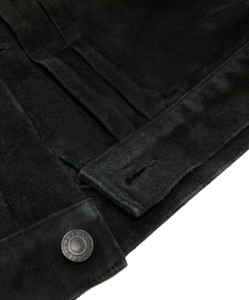 MINEDENIM（マインデニム）MINEDENIM (マインデニム) Sheep Suede Trucker JKT ブラック サイズ:2の古着・服飾アイテム