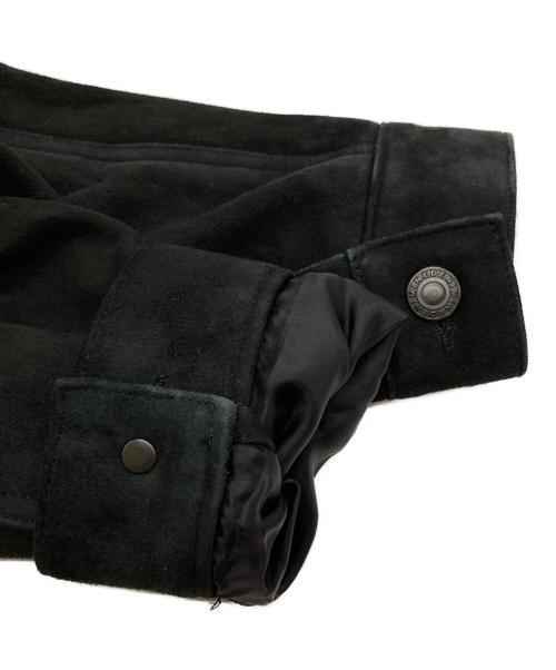 MINEDENIM（マインデニム）MINEDENIM (マインデニム) Sheep Suede Trucker JKT ブラック サイズ:2の古着・服飾アイテム