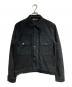MINEDENIM（マインデニム）の古着「Sheep Suede Trucker JKT」｜ブラック