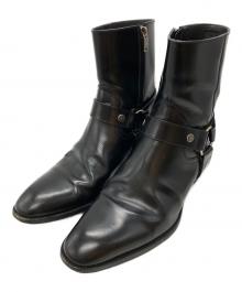Saint Laurent Paris（サンローランパリ）の古着「クラシックワイアットハーネスブーツ/Classic Wyatt Harness Boots」｜ブラック