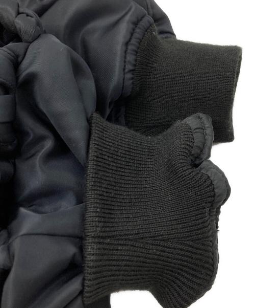 noir kei ninomiya（ノワール ケイ ニノミヤ）noir kei ninomiya (ノワール ケイ ニノミヤ) リボン編みMA-1風ジャケット ブラック サイズ:Sの古着・服飾アイテム