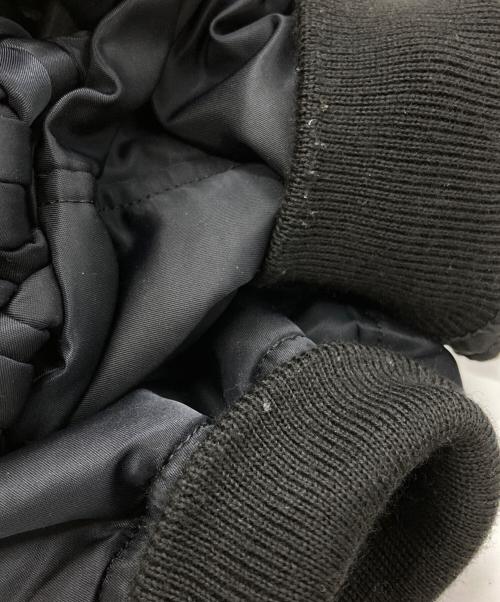 noir kei ninomiya（ノワール ケイ ニノミヤ）noir kei ninomiya (ノワール ケイ ニノミヤ) リボン編みMA-1風ジャケット ブラック サイズ:Sの古着・服飾アイテム