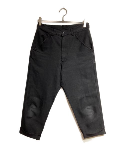 BLACK COMME des GARCONS（ブラックコムデギャルソン）BLACK COMME des GARCONS (ブラックコムデギャルソン) ポリエステルクロップドパンツ/Polyester cropped pants ブラック サイズ:XSの古着・服飾アイテム