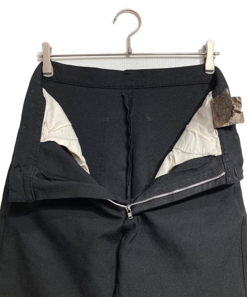 BLACK COMME des GARCONS（ブラックコムデギャルソン）BLACK COMME des GARCONS (ブラックコムデギャルソン) ポリエステルクロップドパンツ/Polyester cropped pants ブラック サイズ:XSの古着・服飾アイテム