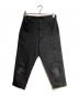 BLACK COMME des GARCONS（ブラックコムデギャルソン）の古着「ポリエステルクロップドパンツ/Polyester cropped pants」｜ブラック