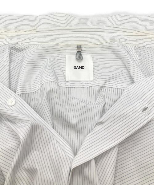 OAMC（オーエーエムシー）OAMC (オーエーエムシー) ストライプシャツ/Striped shirt ブルー サイズ:Mの古着・服飾アイテム
