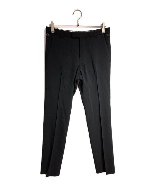 Jean Paul Gaultier homme（ジャンポールゴルチェオム）Jean Paul Gaultier homme (ジャンポールゴルチェオム) ウールレーヨンナロースラックス/Wool-rayon narrow slacks ブラック サイズ:48の古着・服飾アイテム