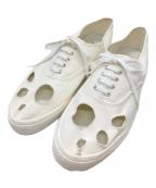 COMME des GARCONS HOMME PLUSコムデギャルソンオムプリュス）の古着「ホールカットスニーカー/HOLE CUT SNEAKER」｜ホワイト