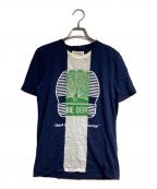 MARTIN MARGIELAマルタン・マルジェラ）の古着「再構築プリントTシャツ/Print Tee」｜ネイビー