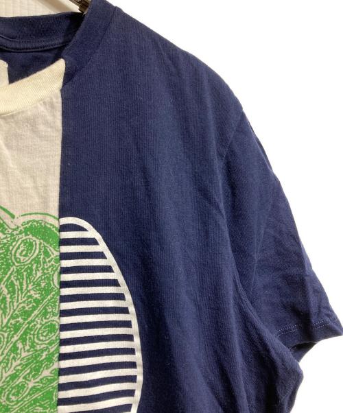 MARTIN MARGIELA（マルタン・マルジェラ）MARTIN MARGIELA (マルタン・マルジェラ) 再構築プリントTシャツ/Print Tee ネイビー サイズ:44の古着・服飾アイテム