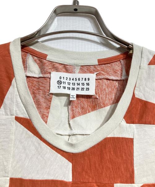 Maison Margiela（メゾンマルジェラ）Maison Margiela (メゾンマルジェラ) ランダムパッチワークTee/Random Patchwork Tee オレンジ サイズ:44の古着・服飾アイテム