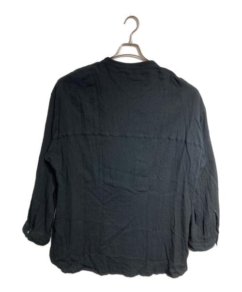 ANCELLM（アンセルム）ANCELLM (アンセルム) ハーフジップシャツ/CREPE HALF ZIP SHIRT ブラック サイズ:2の古着・服飾アイテム